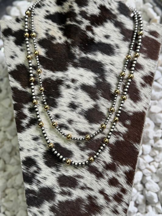 Genuine Navajo Pearl + Gold Plated Pearl