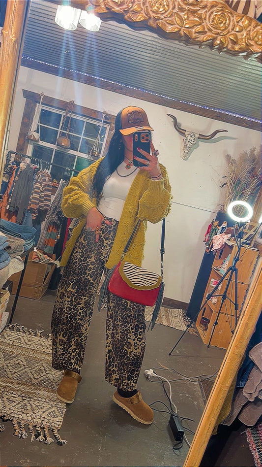 Leather + Hide Fringe Crossbody #4