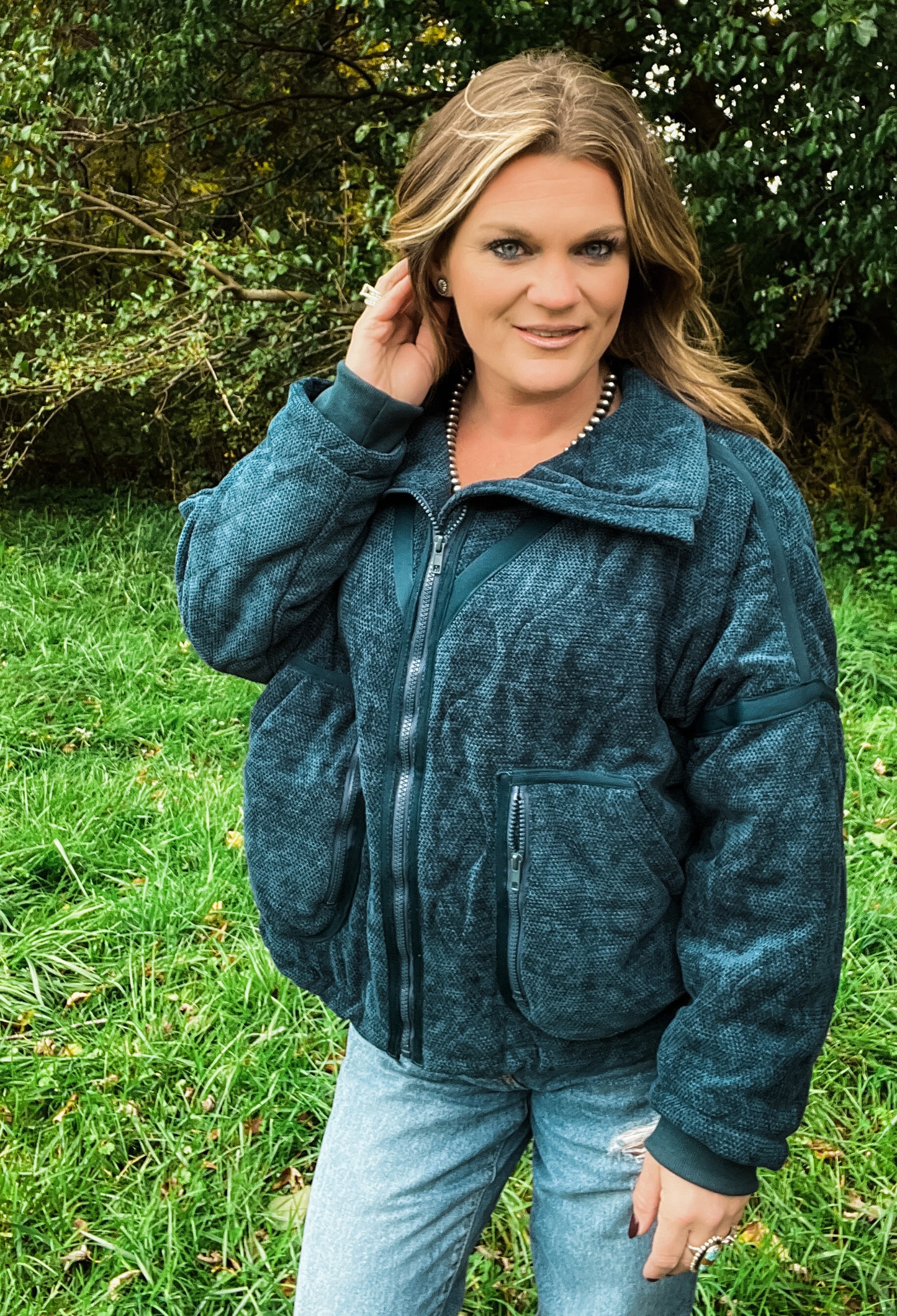 Deep Teal Warm Cozy Coat