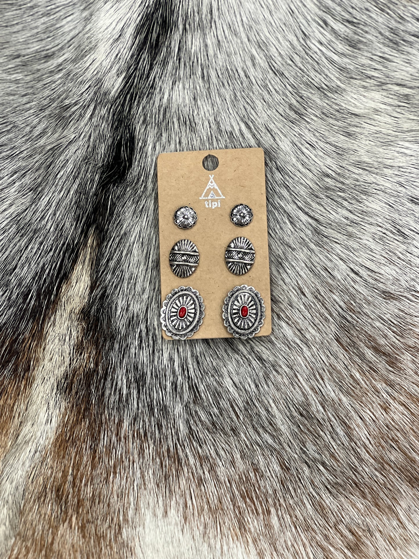 3 Pack Navajo Stud Earrings