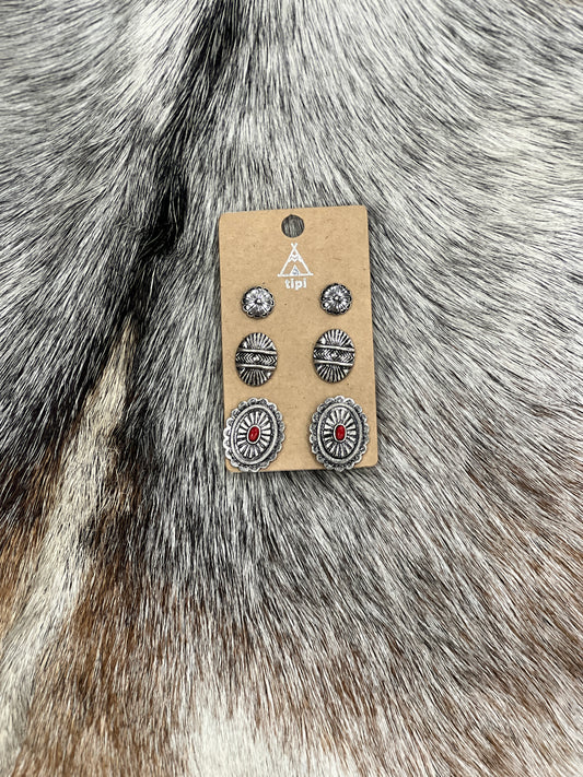 3 Pack Navajo Stud Earrings