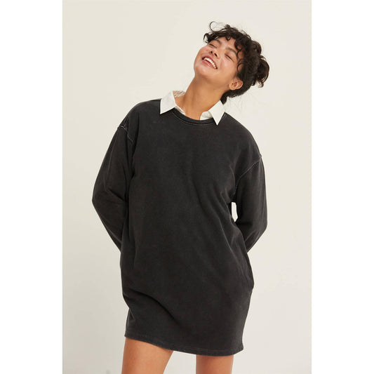 OVERSIZED MINI SWEATSHIRT DRESS