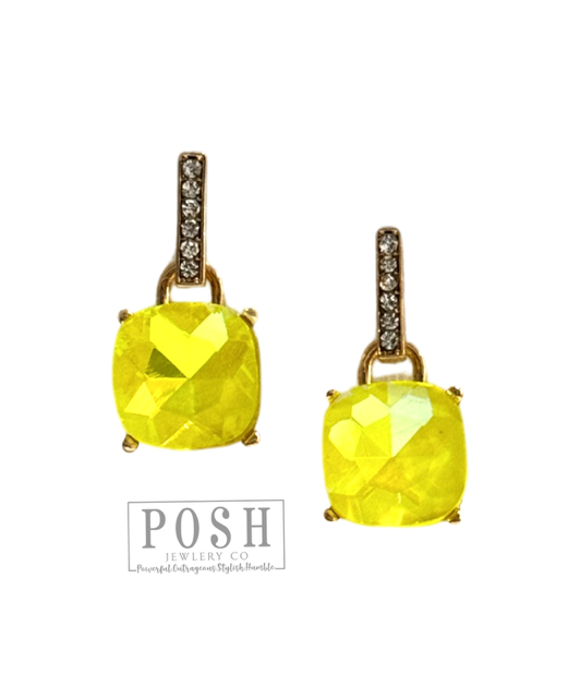 Rhinestone post earring