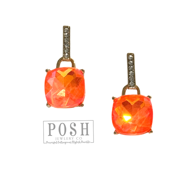 Rhinestone post earring