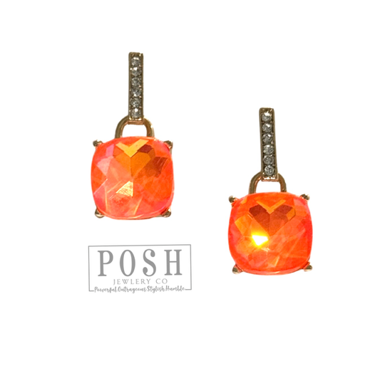 Rhinestone post earring