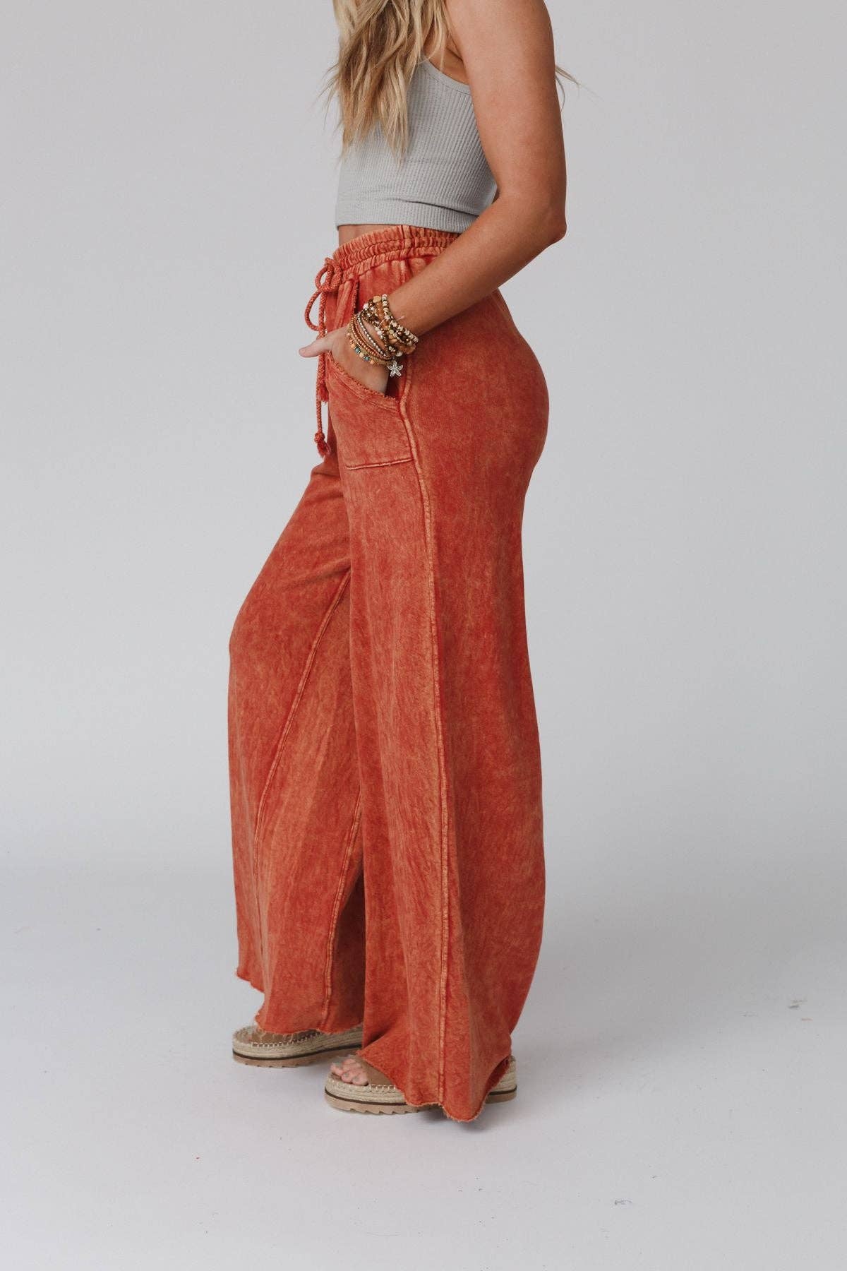 Bella Boho Pant- Rust Orange