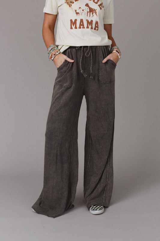Bella Boho Pant- Charcoal