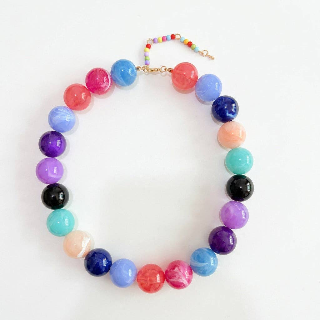 Jane Acrylic Beaded Necklace