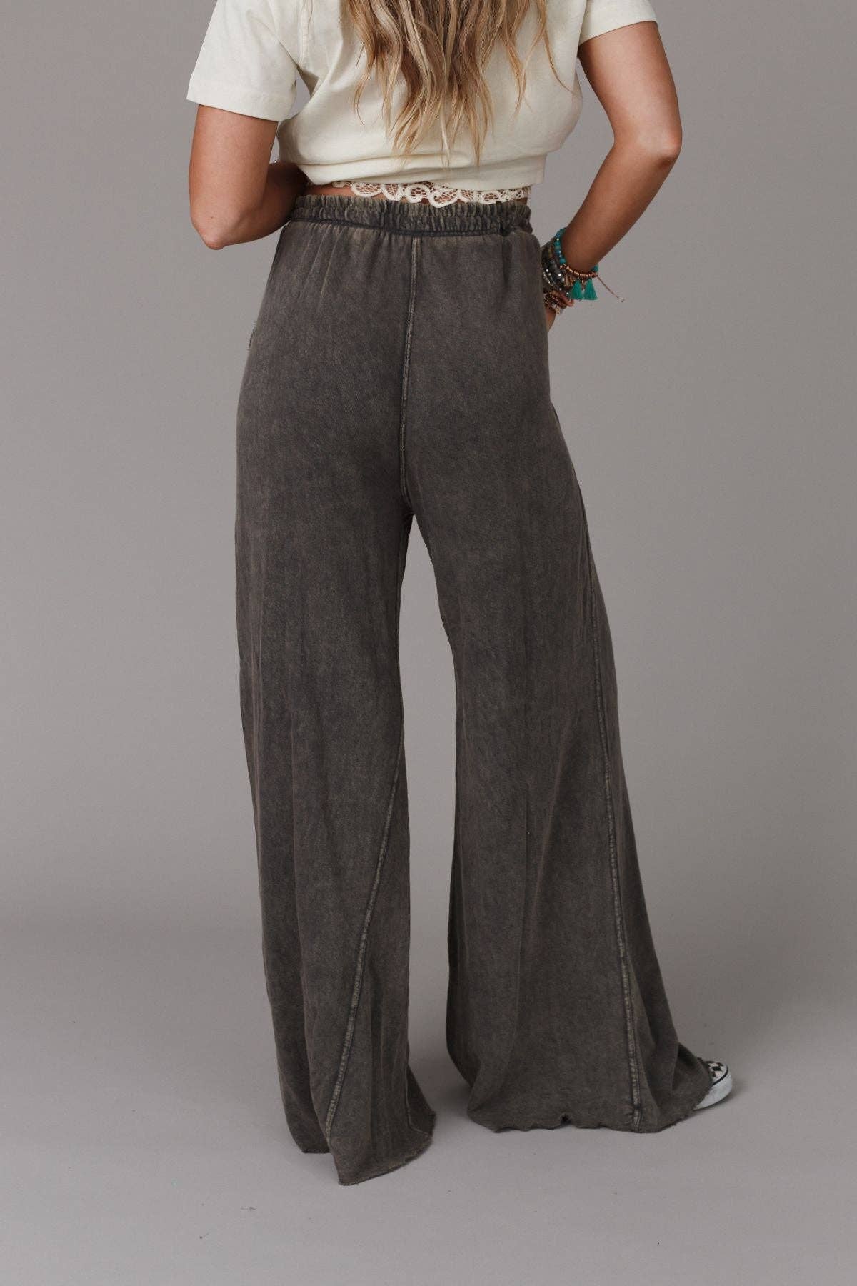 Bella Boho Pant- Charcoal