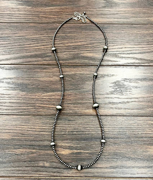 Handmade 34" Navajo Bead Necklace