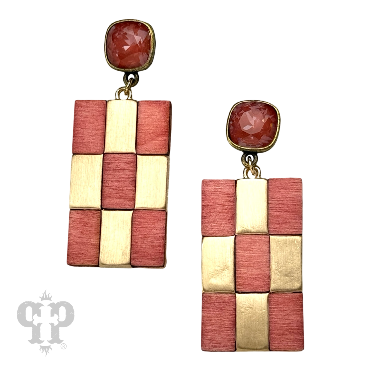 Checkerboard earring