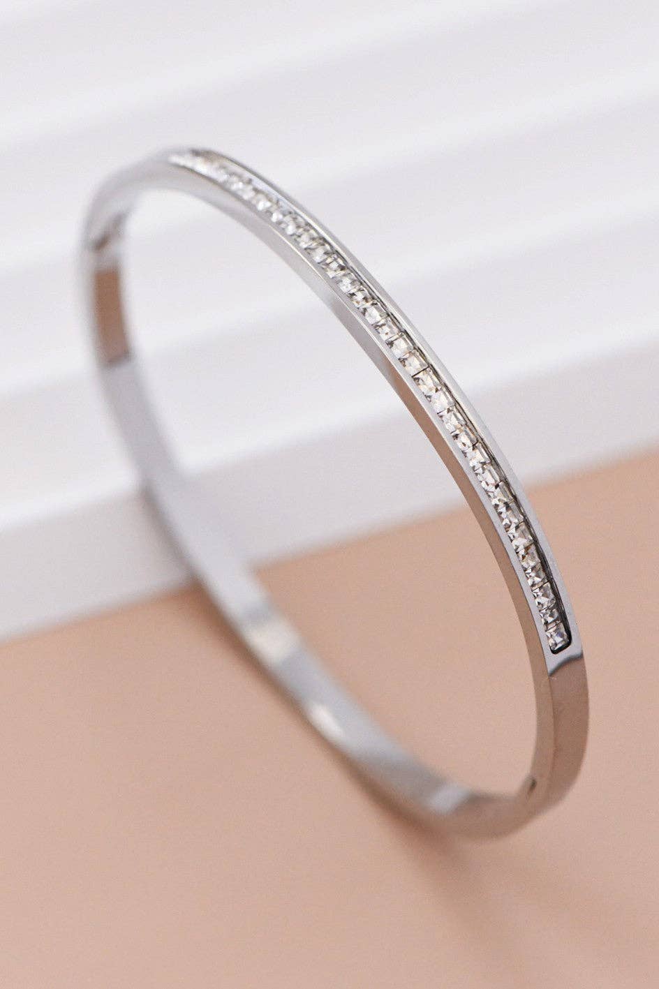 Tarnish-Resistant Waterproof Stainless Steel Bangle - 7040