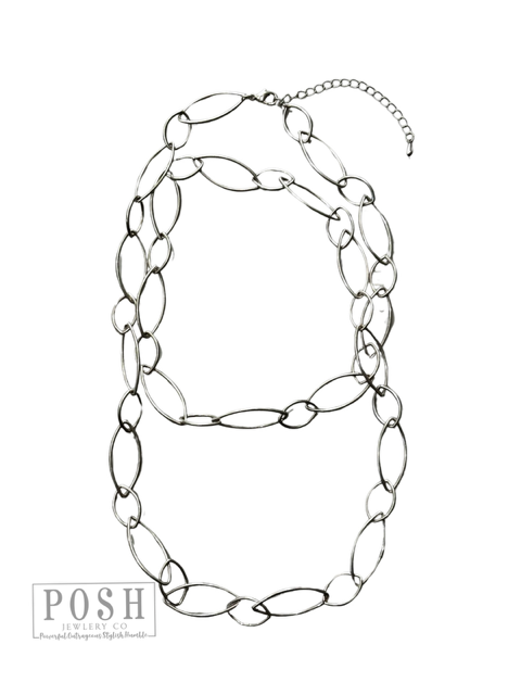 Diamond chain link necklace