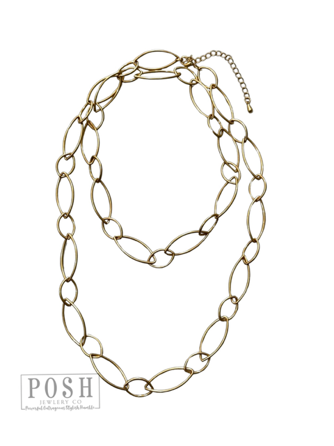 Diamond chain link necklace