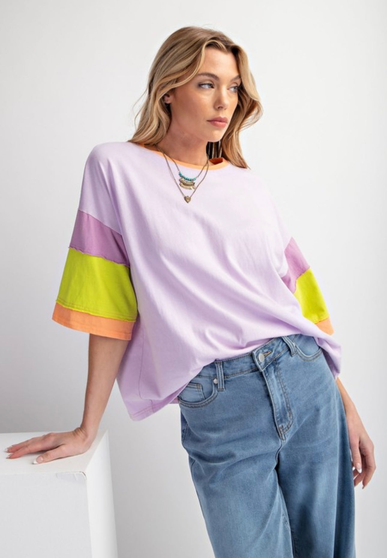 Oversized Colorblock Tee