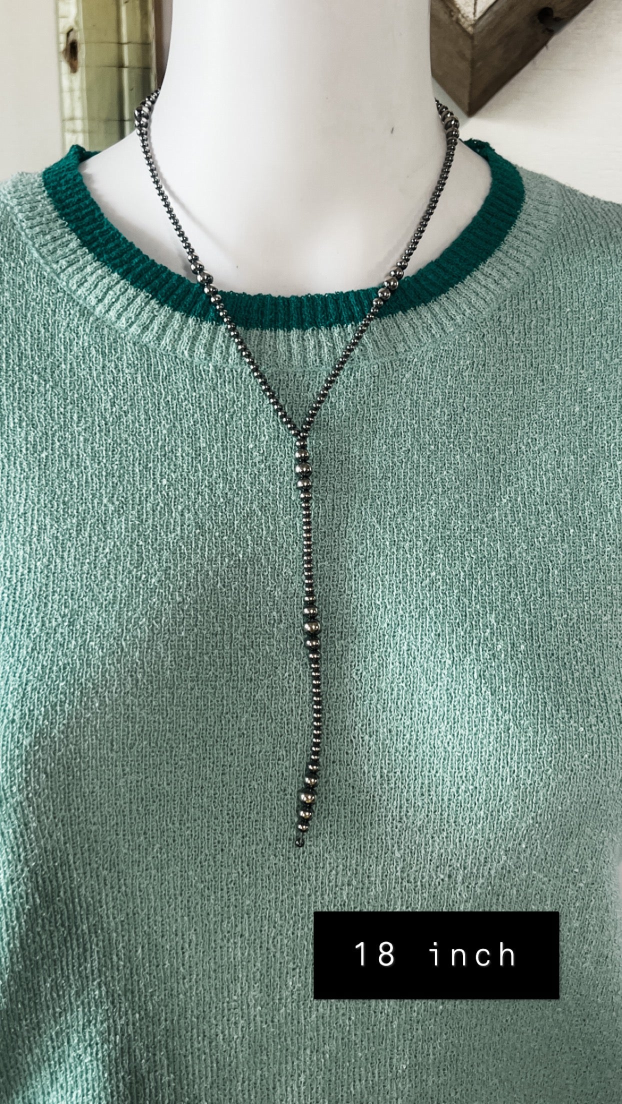 Genuine Navajo Pearl Lariat Necklace