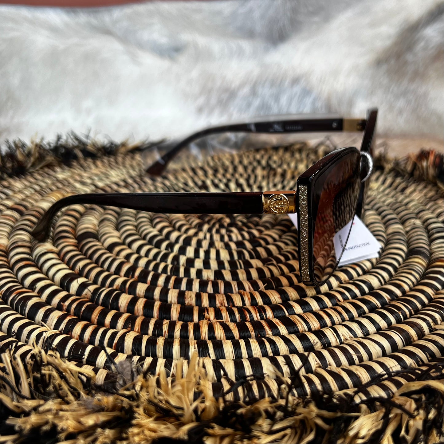 Womens Glitter Detail Sunglasses
