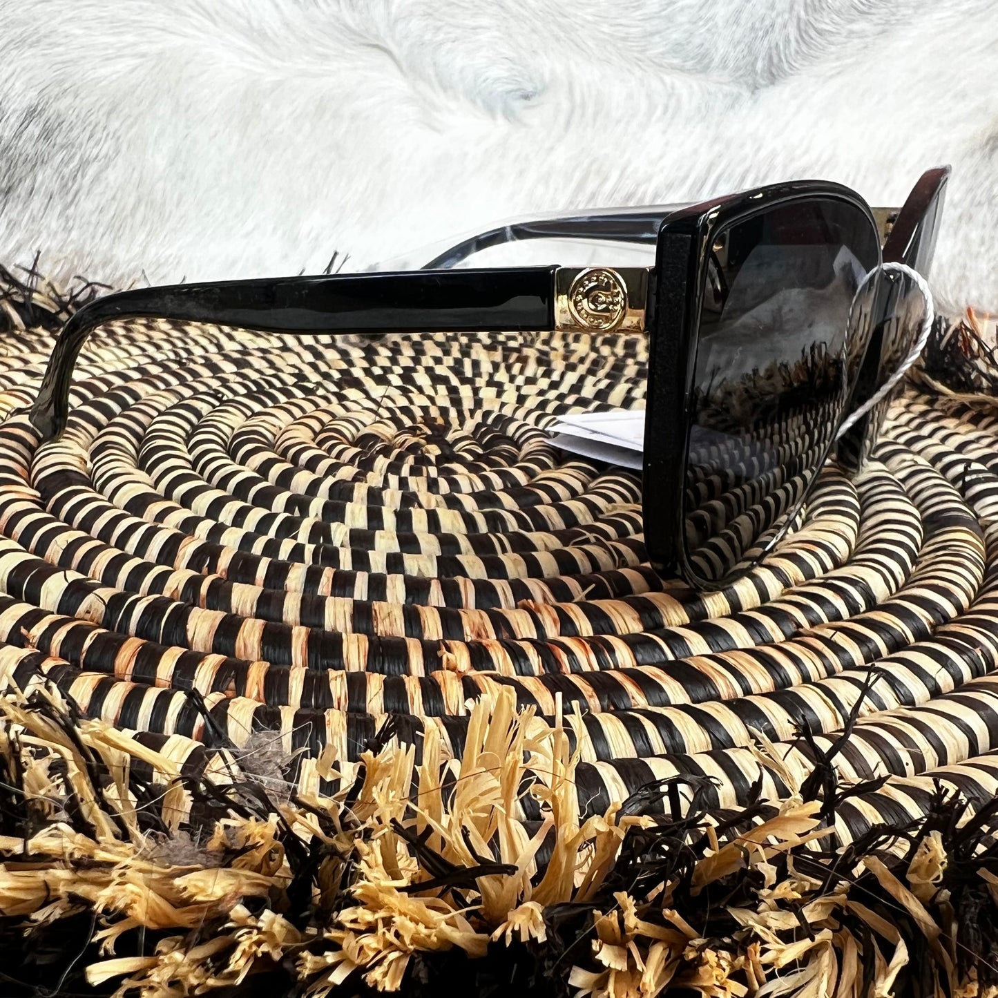 Womens Glitter Detail Sunglasses