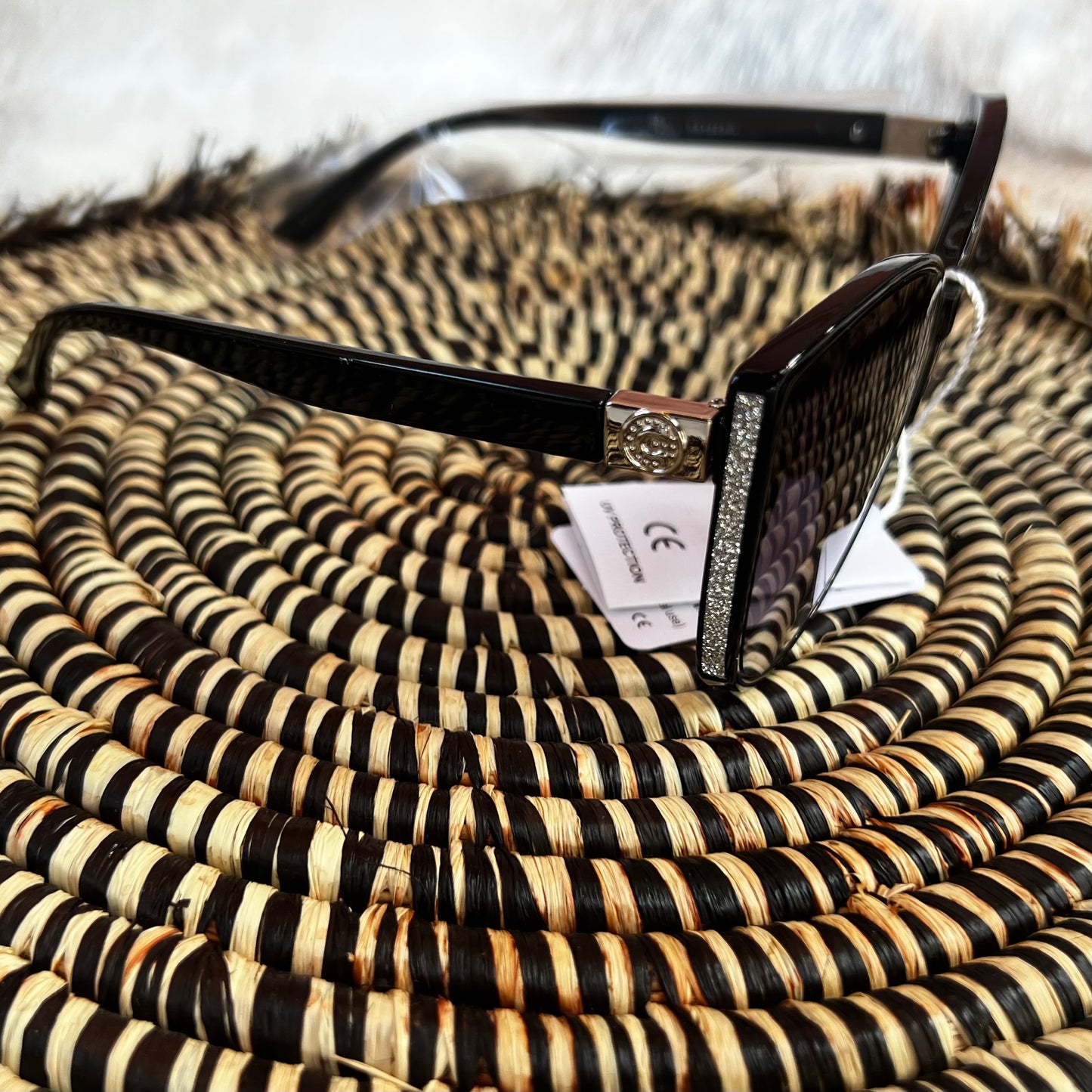 Womens Glitter Detail Sunglasses