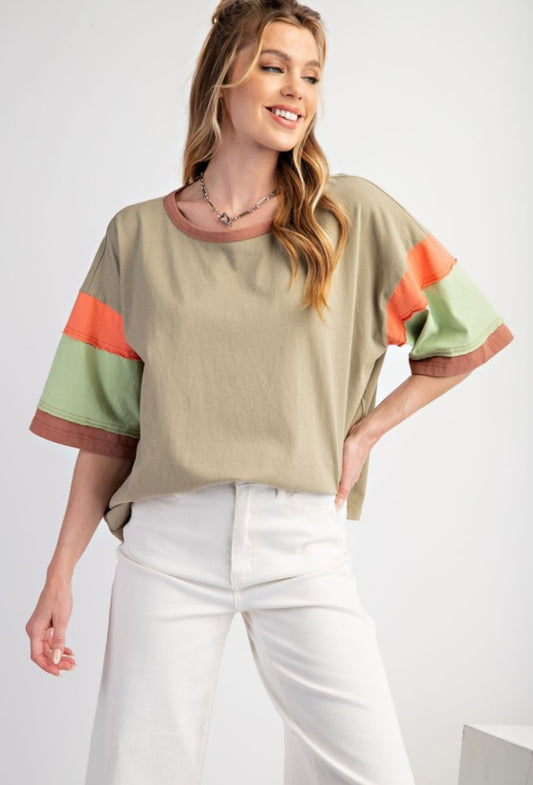 Oversized Colorblock Tee