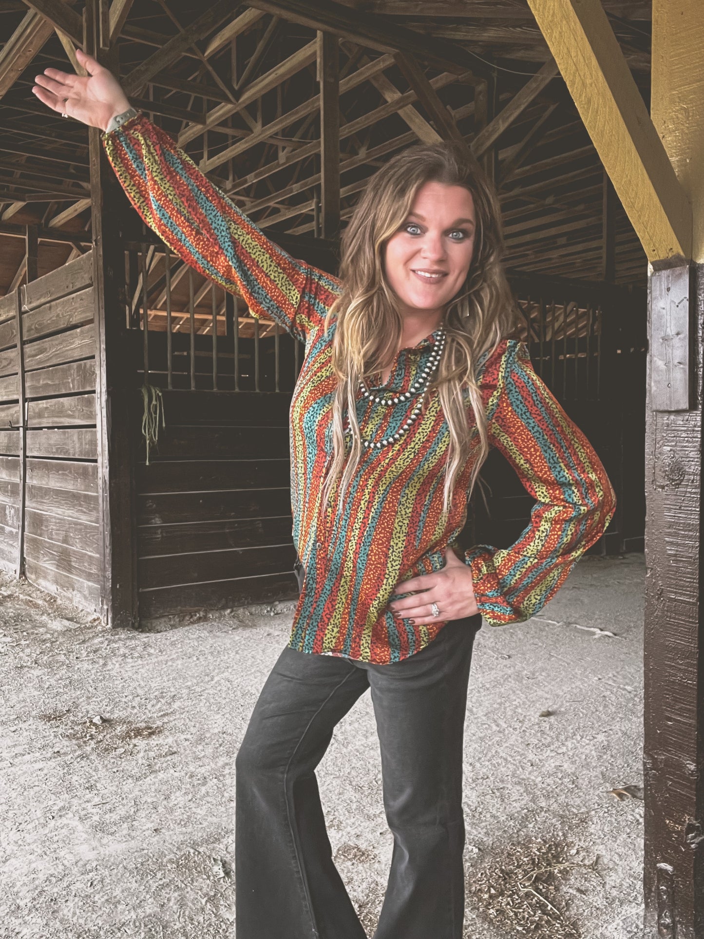 Multi Color Speckle Button Down